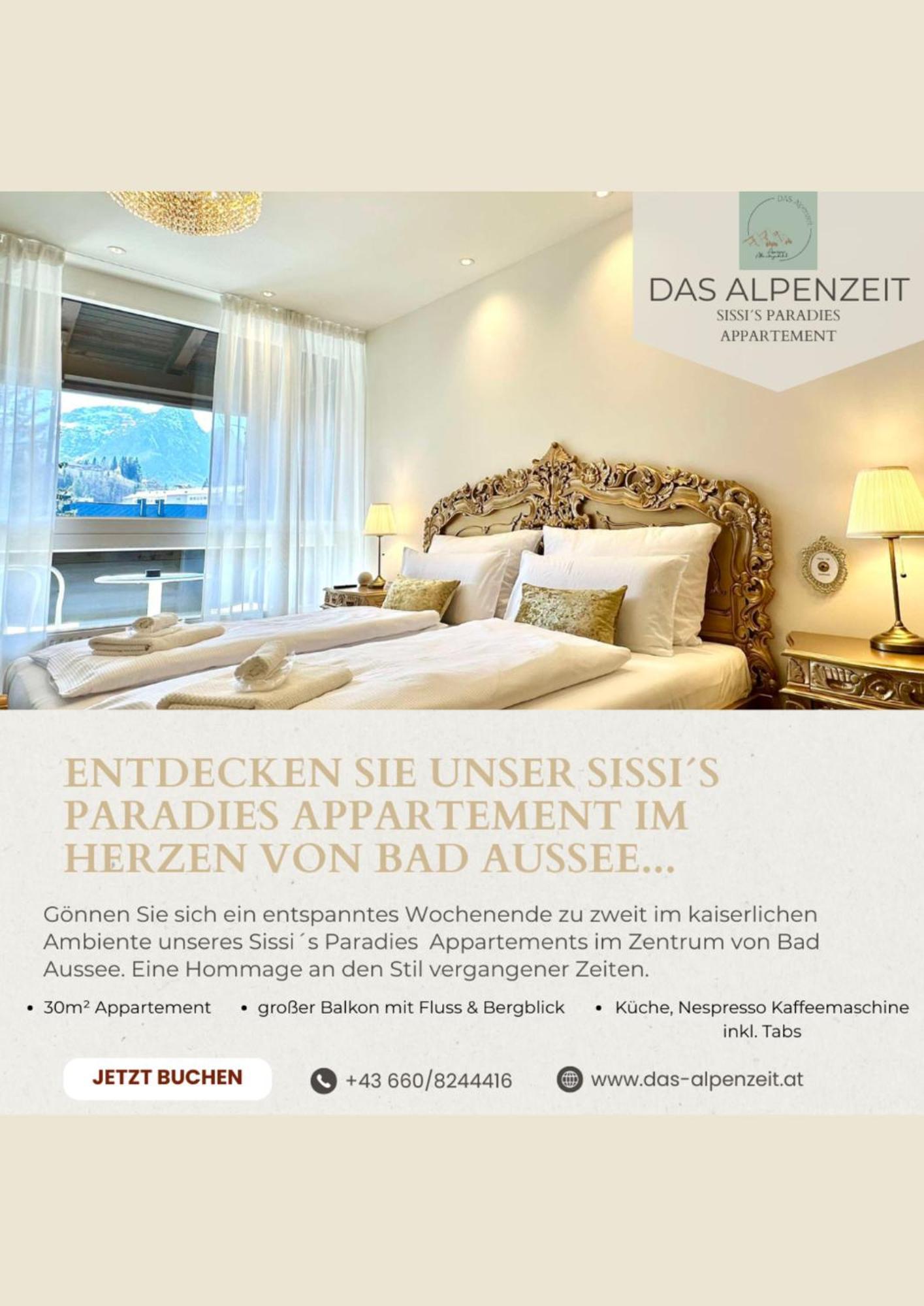 Das Alpenzeit Appartement Mit Just Private Terrasse (Adults Only) Bad Aussee Eksteriør billede