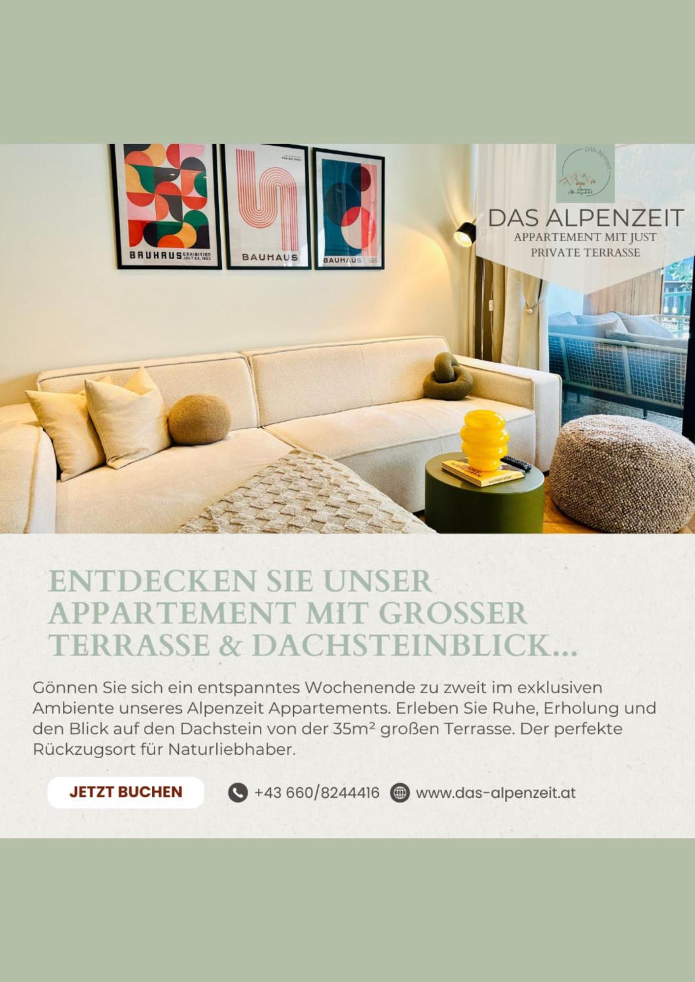 Das Alpenzeit Appartement Mit Just Private Terrasse (Adults Only) Bad Aussee Eksteriør billede